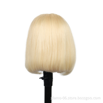 Wholesale Brazilian 613 Bob Human Hair Lace Front Hair Wigs 13*4 100% Virgin Human 613 Short Lace Wig